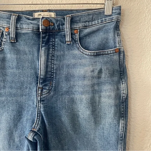 Madewell Stovepipe Jeans Women’s Size 29 Blue Medium Wash Cotton Stretch Pockets - Picture 5 of 16